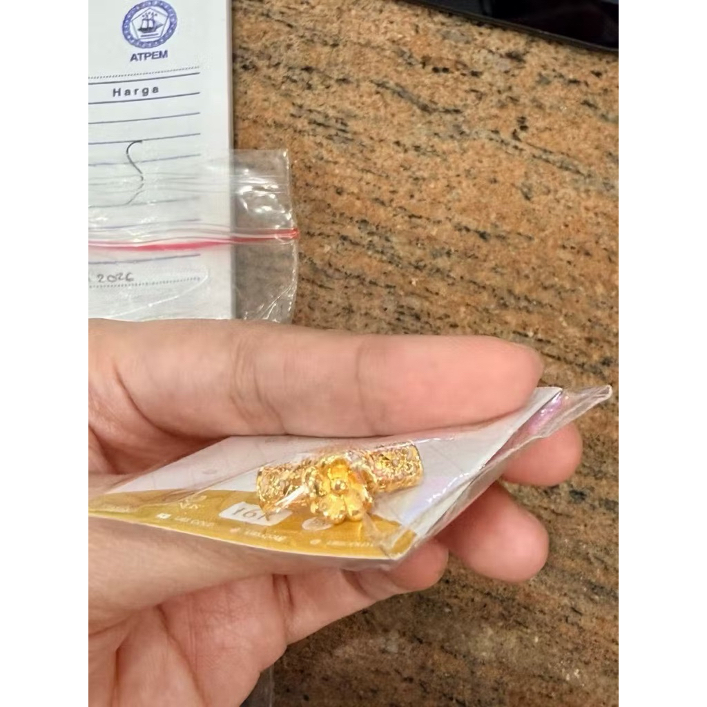 gelang mutiara witg liontin bunga tabung emas asli kadar 700