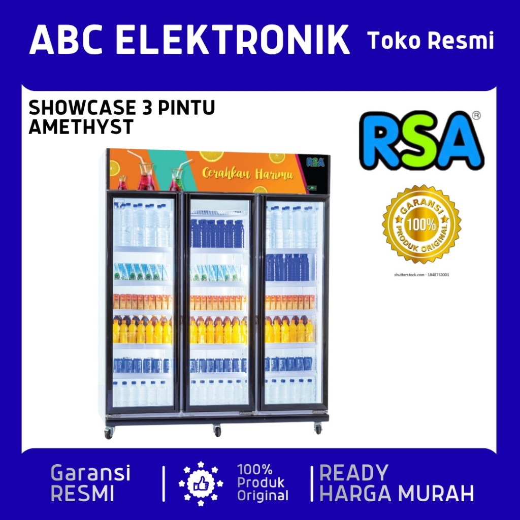 SHOWCASE RSA AMETHYST  LEMARI PENDINGIN 3 PINTU