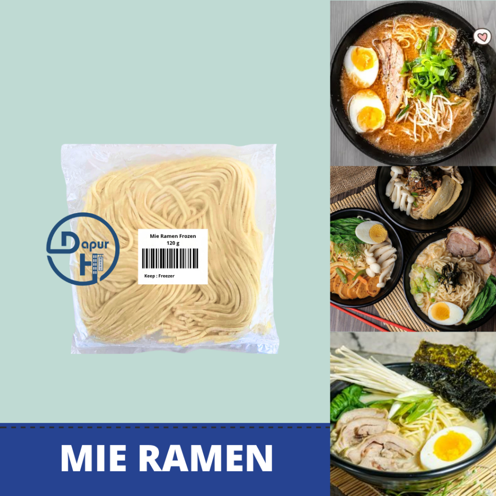 MIE RAMEN Plain Frozen Tanpa Bumbu 120 g Halal // Ramen Noodle Frozen Jepang //DH