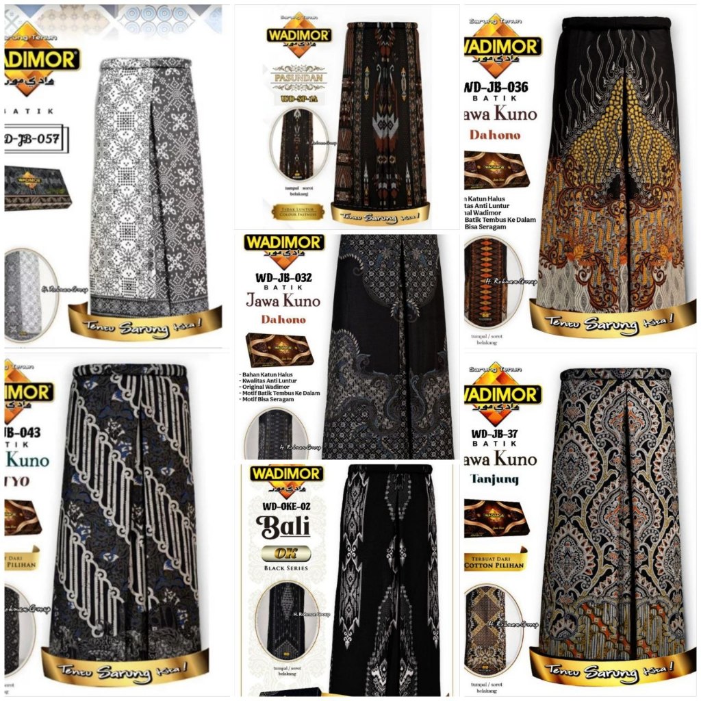 Sarung Batik Pria Dewasa Wadimor JB 04 - Elegan, Mahal, Tidak Mudah Luntur