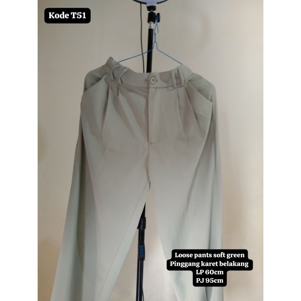 PL loose pants soft green + adm