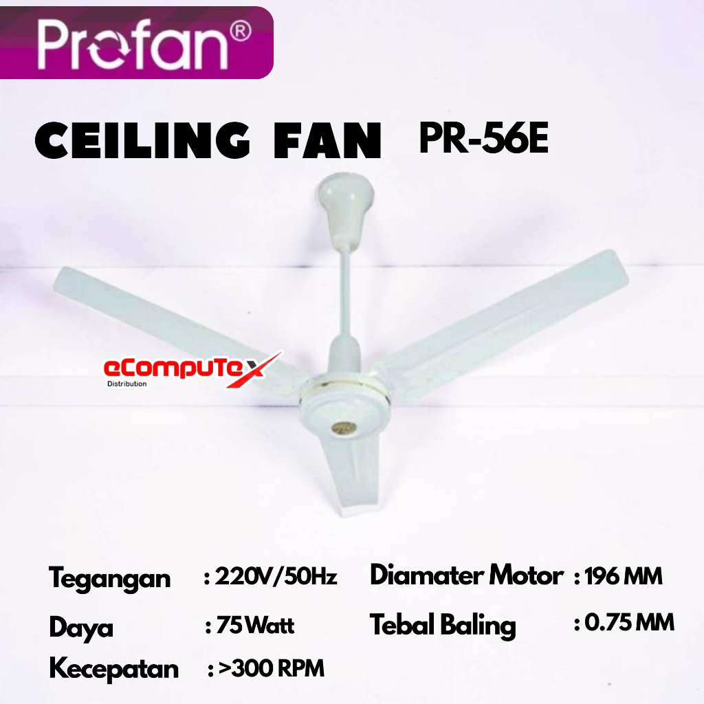 CEILING FAN PROFAN 56" 56 INCH KIPAS ANGIN PLAFON PR56E PR-56E