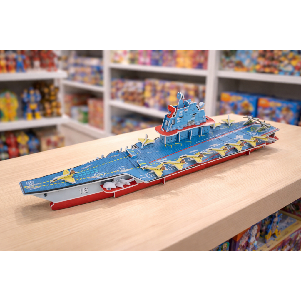 PAJANGAN MAINAN EDUKASI PAPERCRAFT 3D KAPAL PERANG