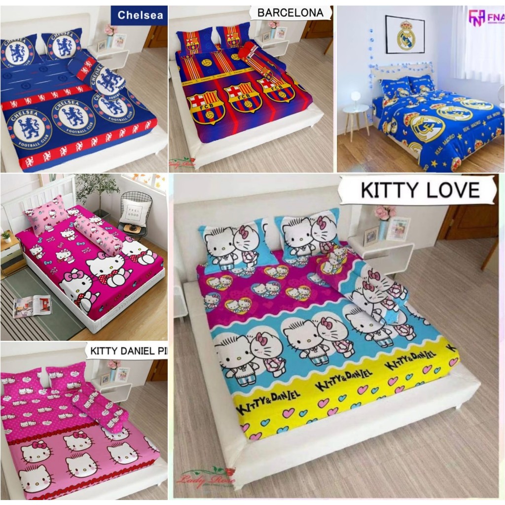 Sprei Lady Rose  Lembut Halus Cantik Motif Minimalis Bunga Bola Dewasa Anak l Seprei Sprey  Size 120