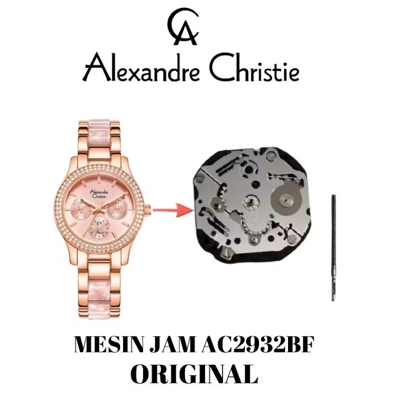 Mesin Jam Alexandre Christie Original AC2932BF