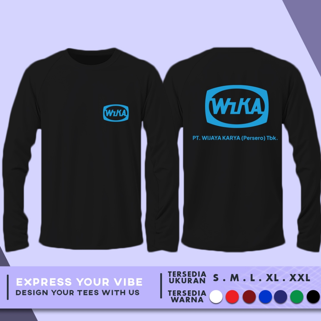 Kaos Baju  Lengan Panjang PT WIKA Wijaya Karya Persero Cotton 30s
