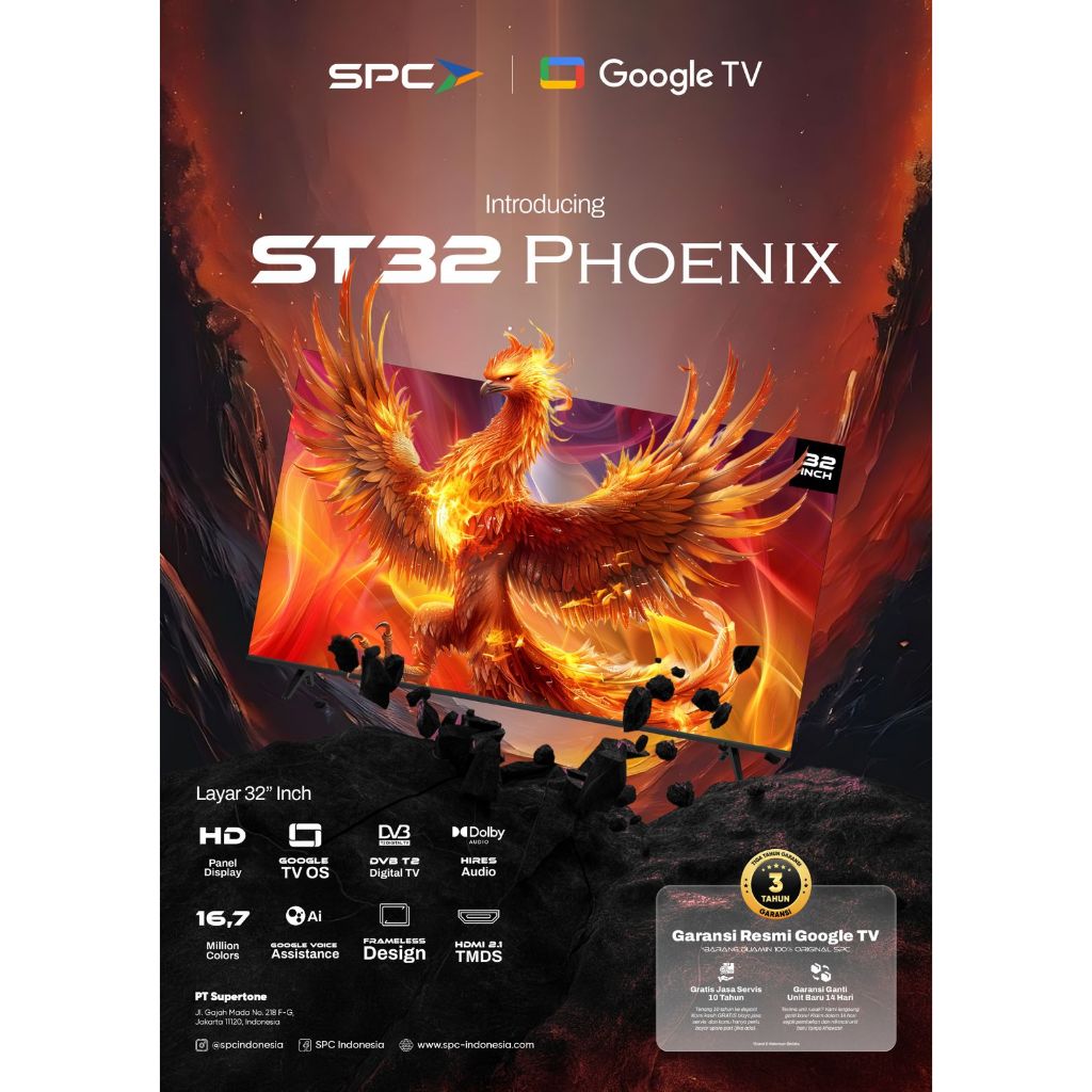 DIGITAL LED GOOGLE TV SPC 32 INCH - ST 32 PHOENIX