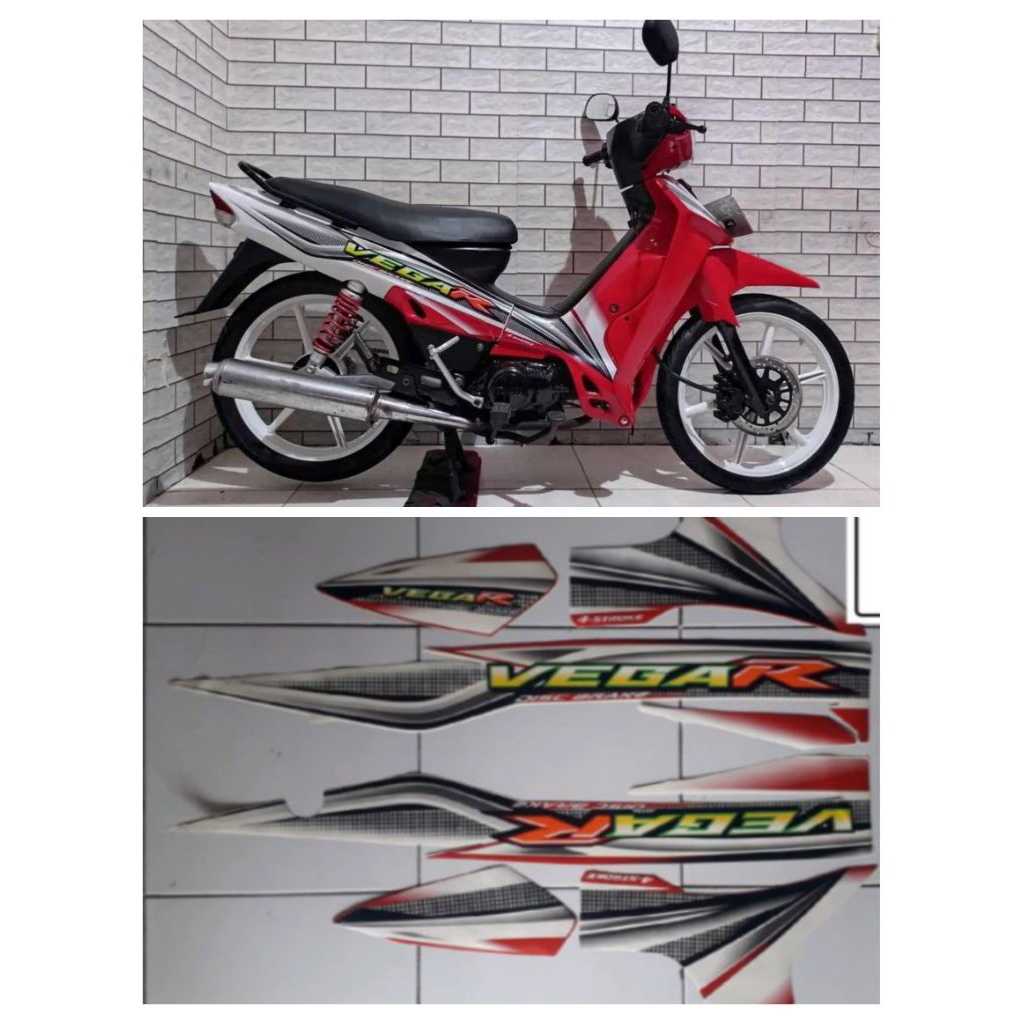 Striping Vega R old Vega r Lama Tahun 2005 Merah Putih