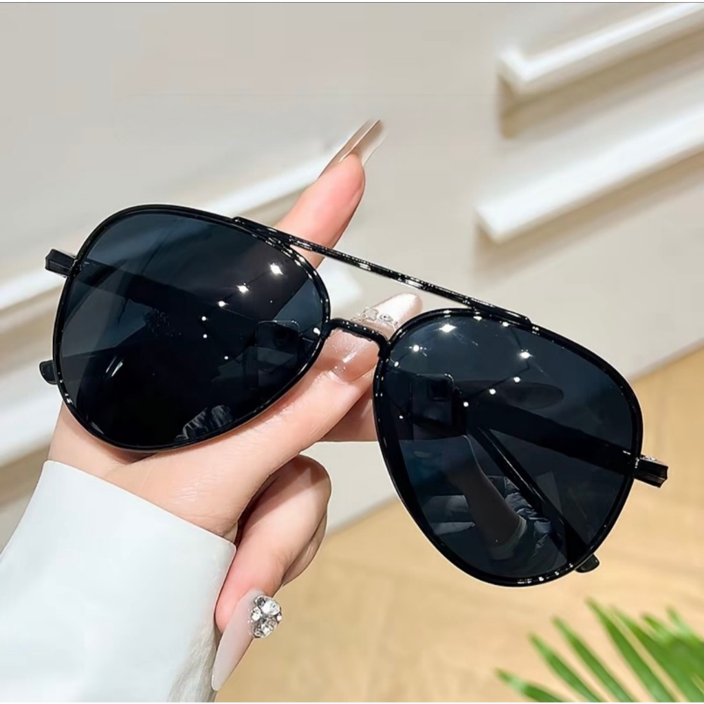 WD Kacamata Hitam Unisex Kacamata Sunglasses Classic Retro Pilot Model Aviator Fashion Korea K95