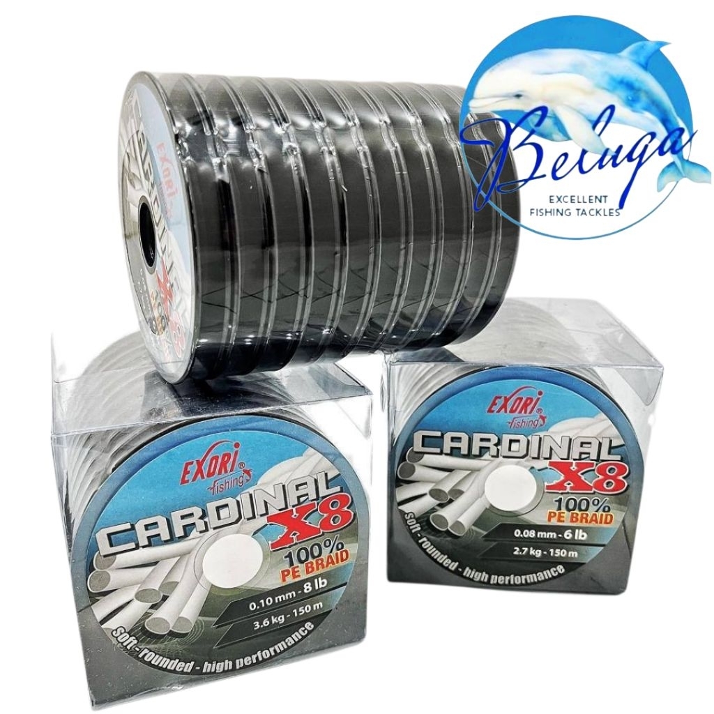 [ GROSIR ] Senar PE Braid EXORI CARDINAL 150M X8 | Size : 0.08mm - 0.28mm