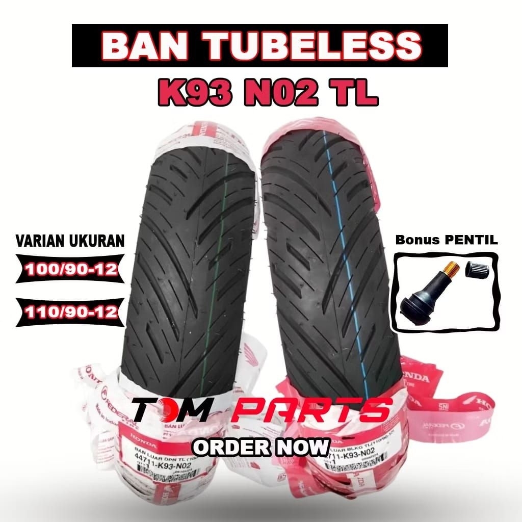 TOP BAN SEPASANG SCOPY MERK FEDERAL UKURAN 110/90-100/90-12 TUBLES
