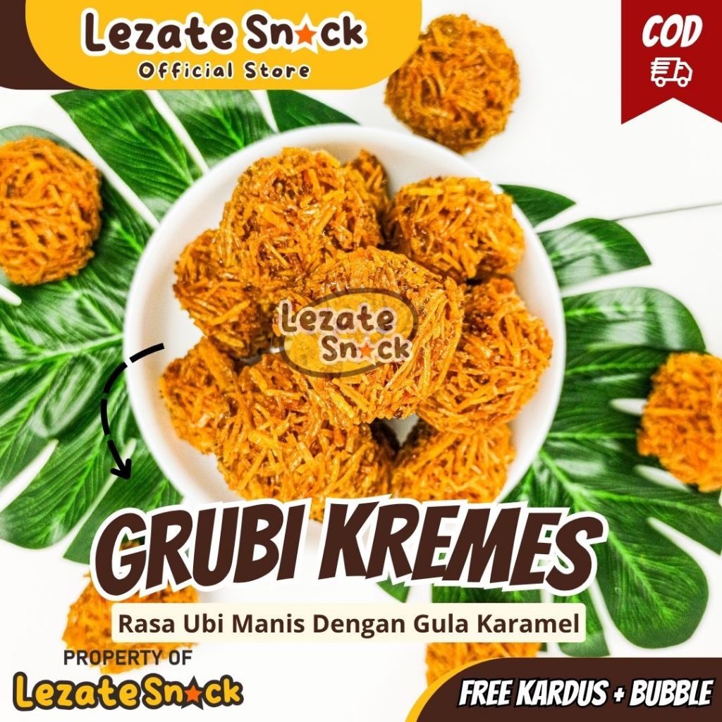 Grubi Kremes 1 KG Manis / Kremes Ubi Jalar Gula Merah Manis Kiloan Khas Cilembu Grubi Grosir Snack S