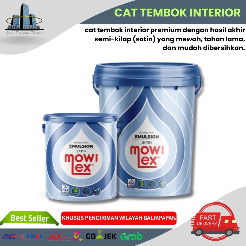 CAT MOWILEX/ CAT TEMBOK INTERIOR MOWILEX EMULSION SATIN 20L