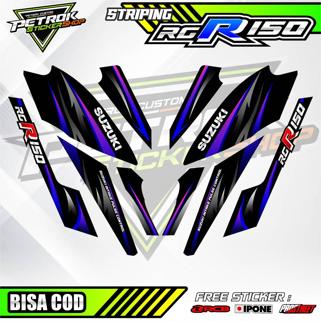 STRIPING VARIASI SUZUKI RG R150 / STICKER LIST VARIASI MOTOR RG R150