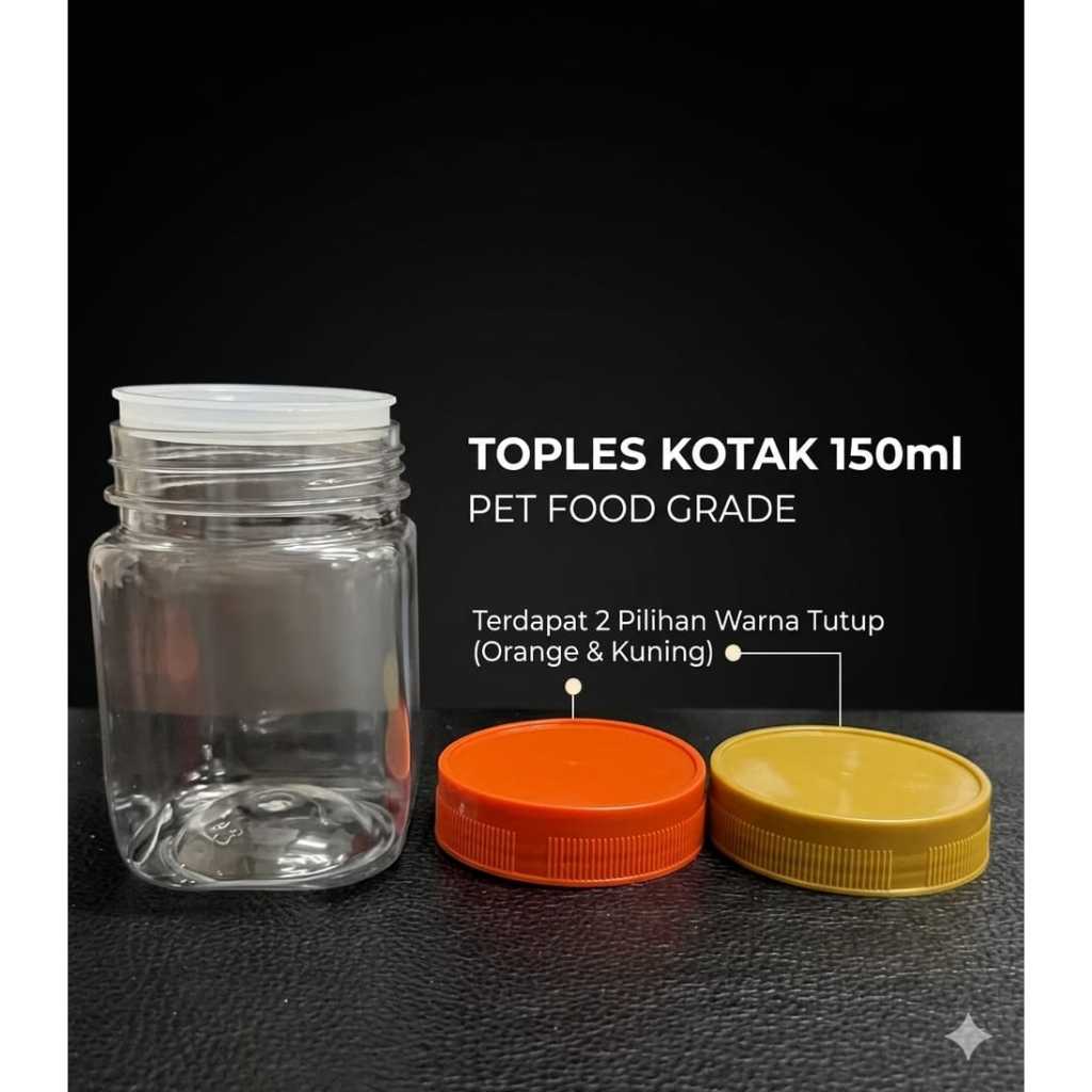 Toples Plastik Toples Kotak 150gram Toples Sambal Selai + SUMPAL (ISI 12PCS)