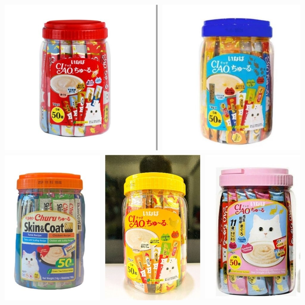 Ciao Cat Snack Cair 700gr 50pcs Makanan Kucing Liquid Snack Nikmat dan Sehat