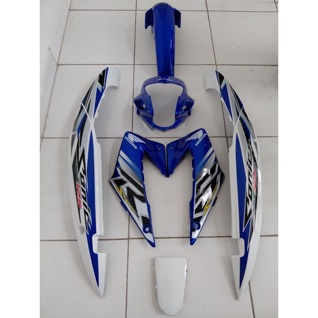 BODY SET HONDA NOVA SONIC NEW 125 BIRU PUTIH