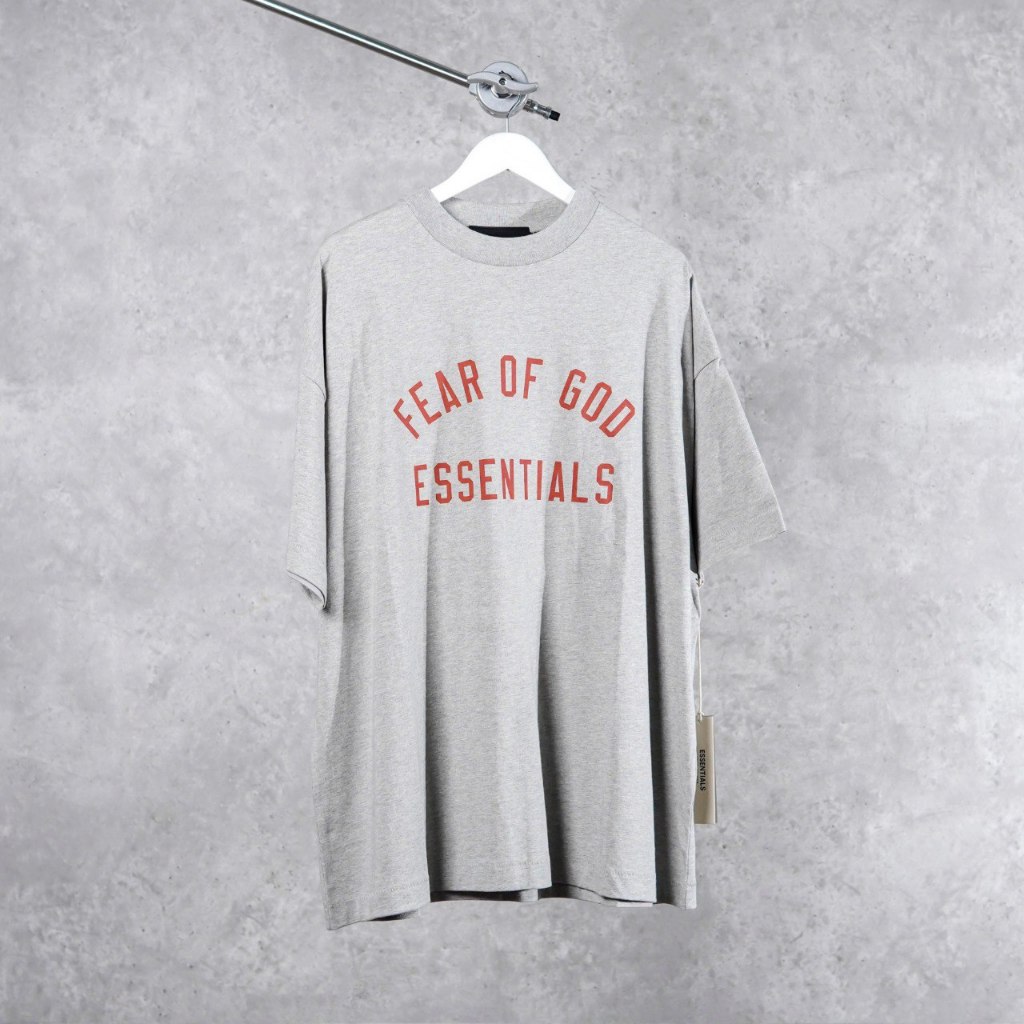 Kaos ESSEN FEAR OF GOD FW24 EXCLUSIVE ORANGE GREY OATMEAL TSHIRT 100% ORIGINAL