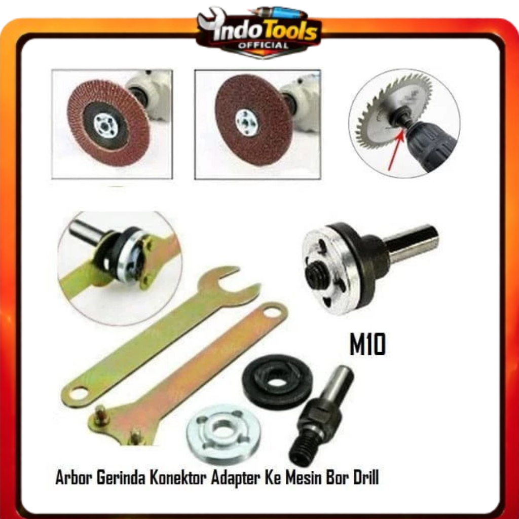 Adaptor Bor Jadi Gerinda Arbor Konektor Drill Converter Spindle 6.2mm Untuk Potong Amplas Poles
