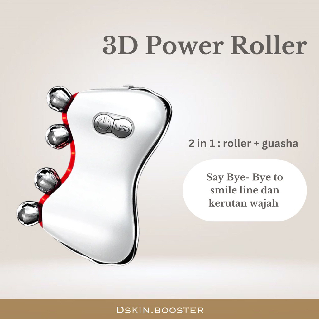 Dskinbooster- 3D Power Roller - Mengencangkan wajah, mengurangi kerutan wajah