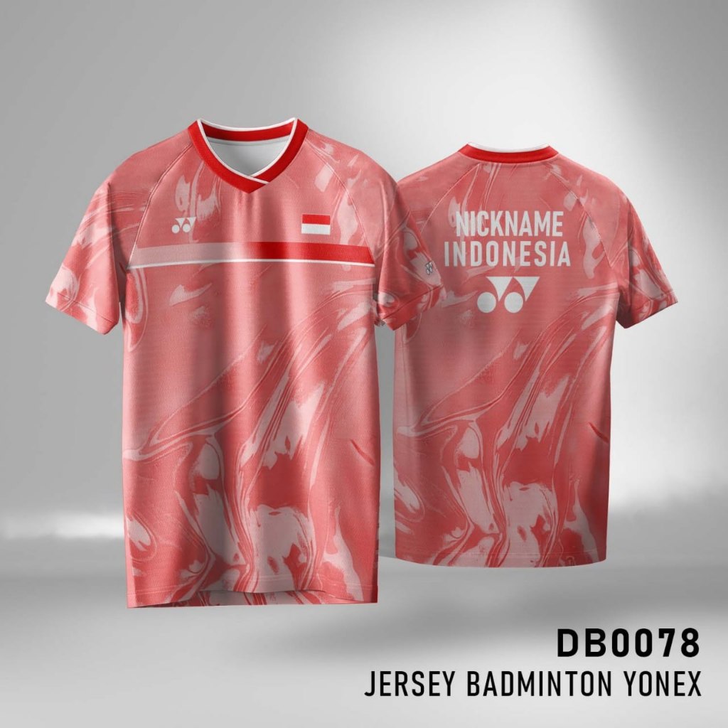 Kaos Jersey Badminton Bulu Tangkis Free Custom Nama Size Jumbo