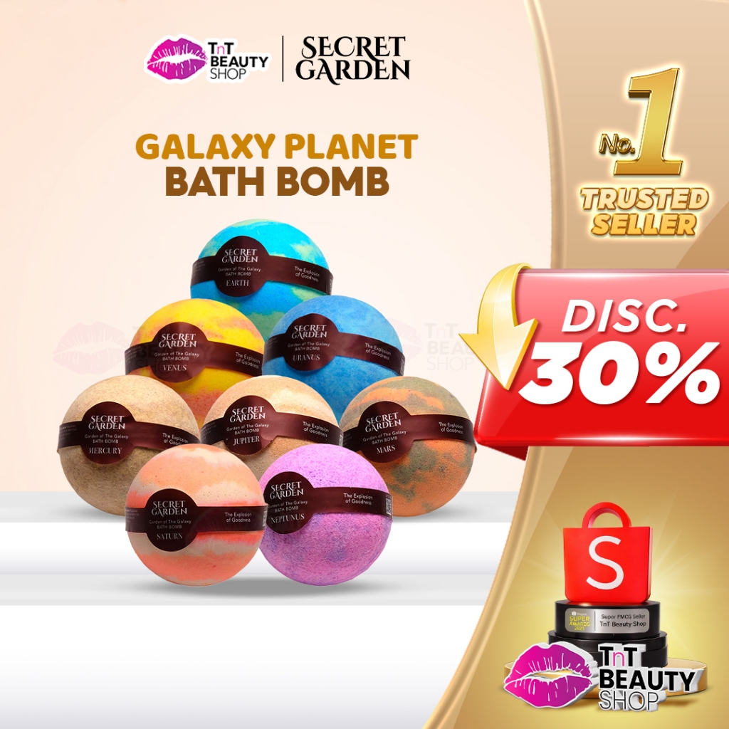 Secret Garden Bath Bomb Galaxy Planet Handmade with Love 100gr | TnT Beauty Shop