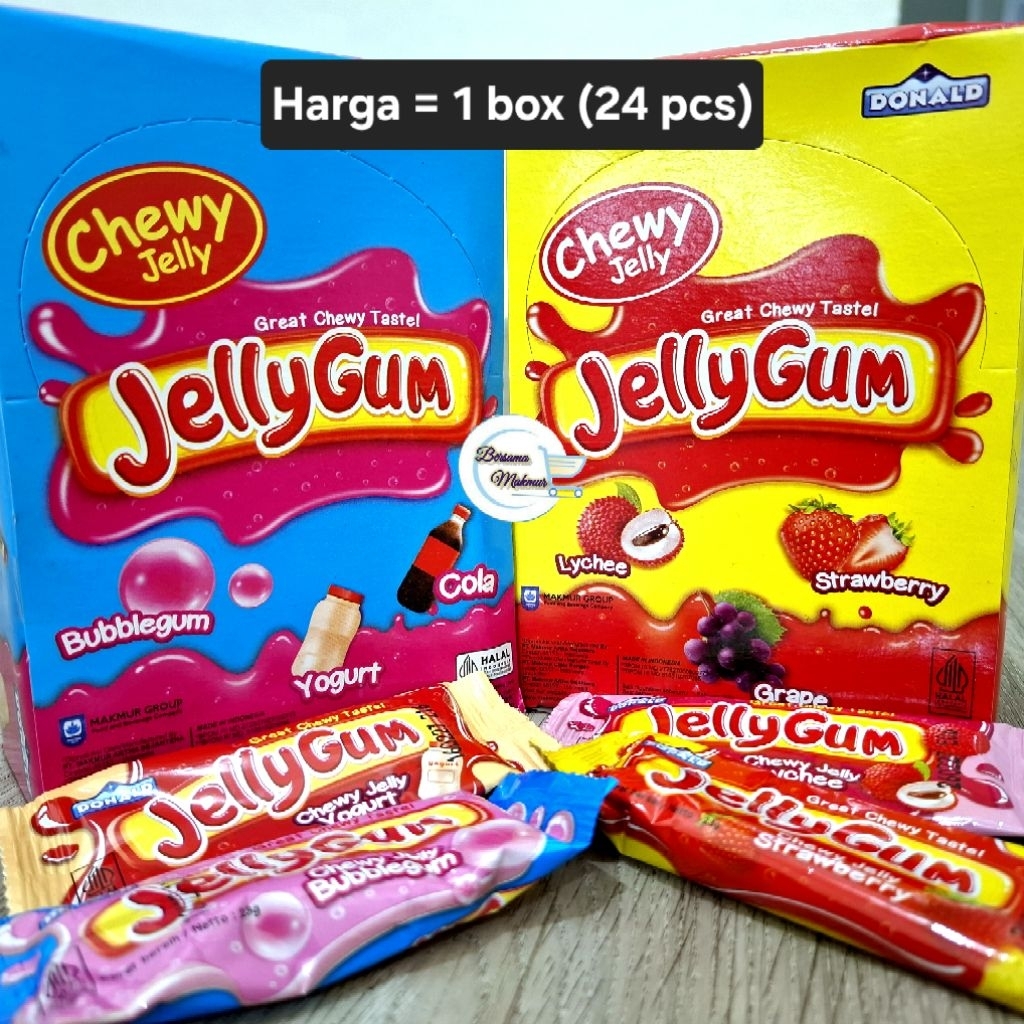 Jeli Agar Jelly Gum Donald aneka rasa 1 box ( isi 24)