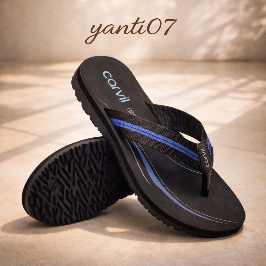 <COD>Sandal Carvil Pria dewasa Anti Slip Tersedia Uk 37-43