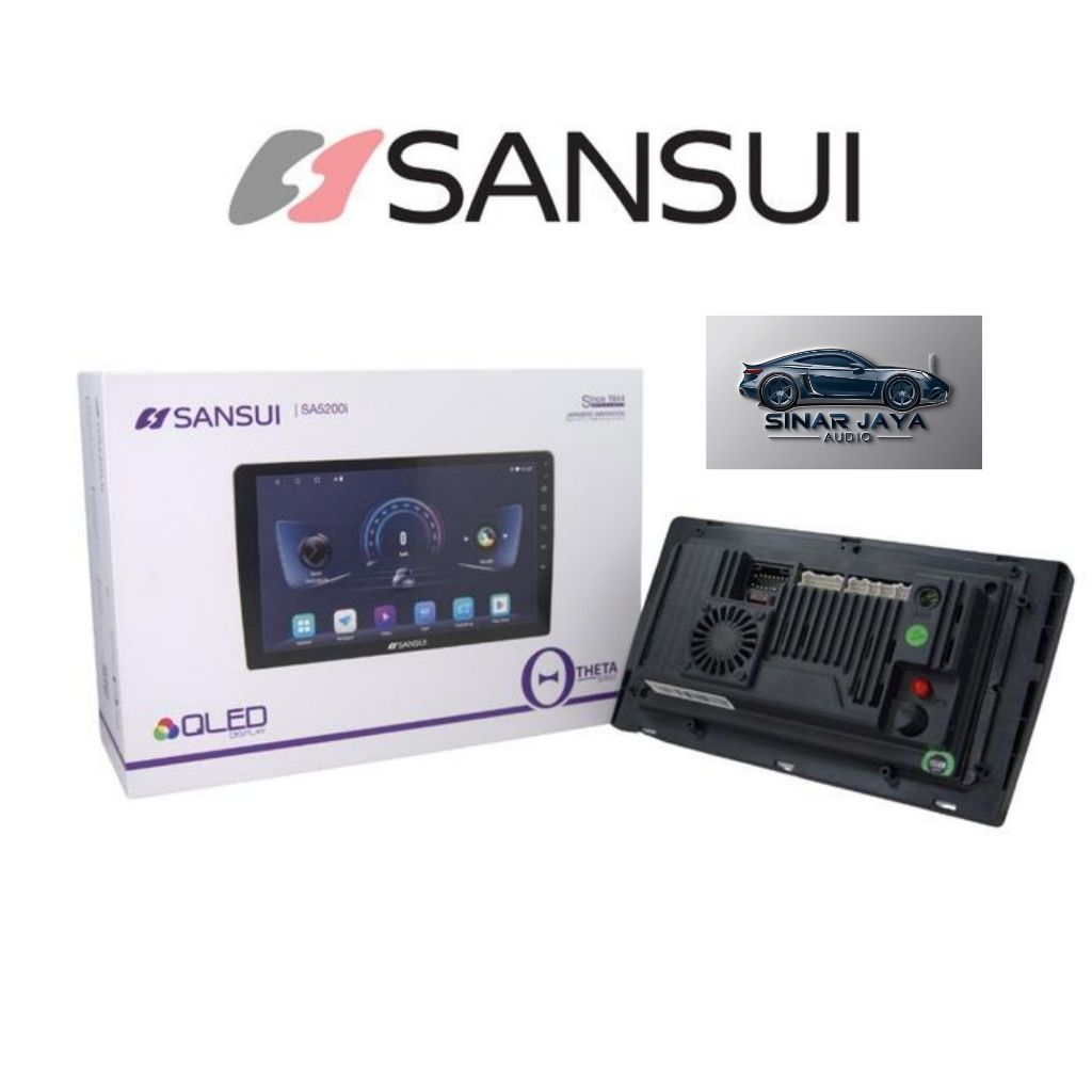 Head Unit Android Sansui Theta Series SA-5200I (9/10 Inch) Android RAM 4+128GB Headunit Mobil Suppor