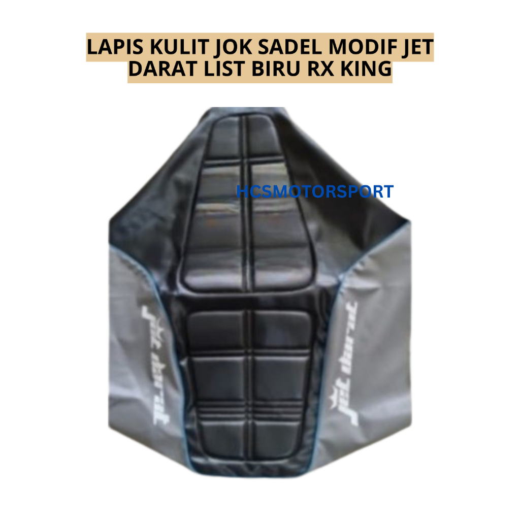 LAPIS KULIT JOK SADEL MODIF JET DARAT LIST BIRU RX KING