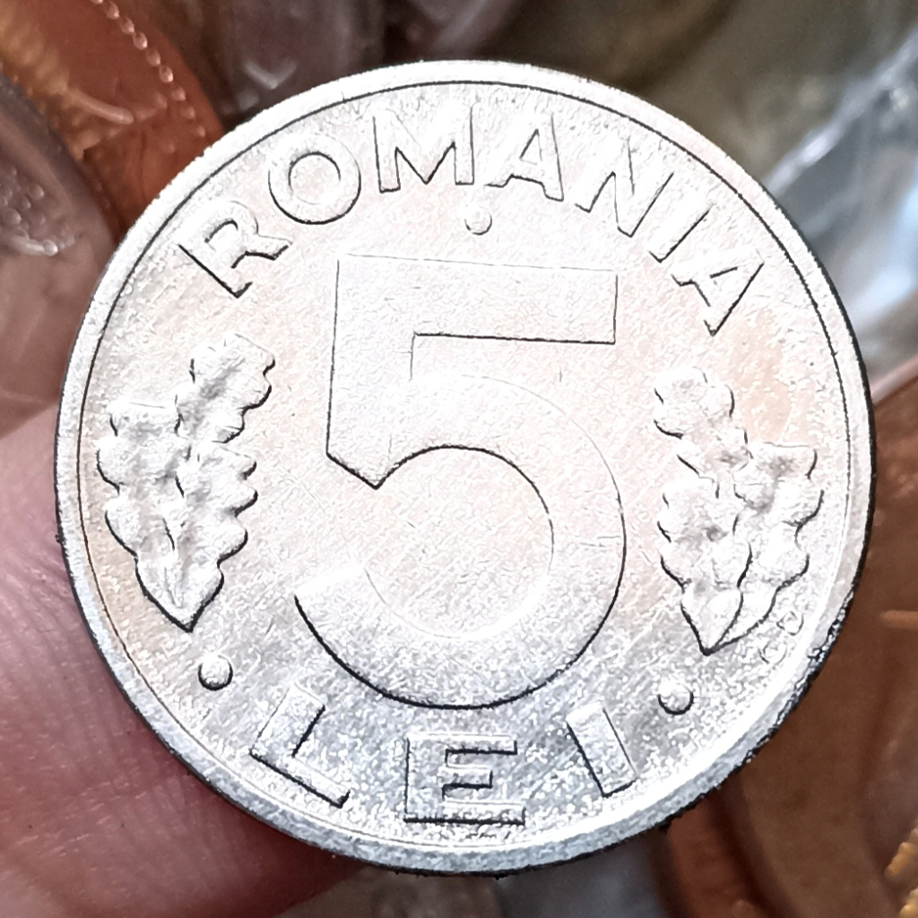 Koin Kuno Romania 5 Lei Tahun 1993