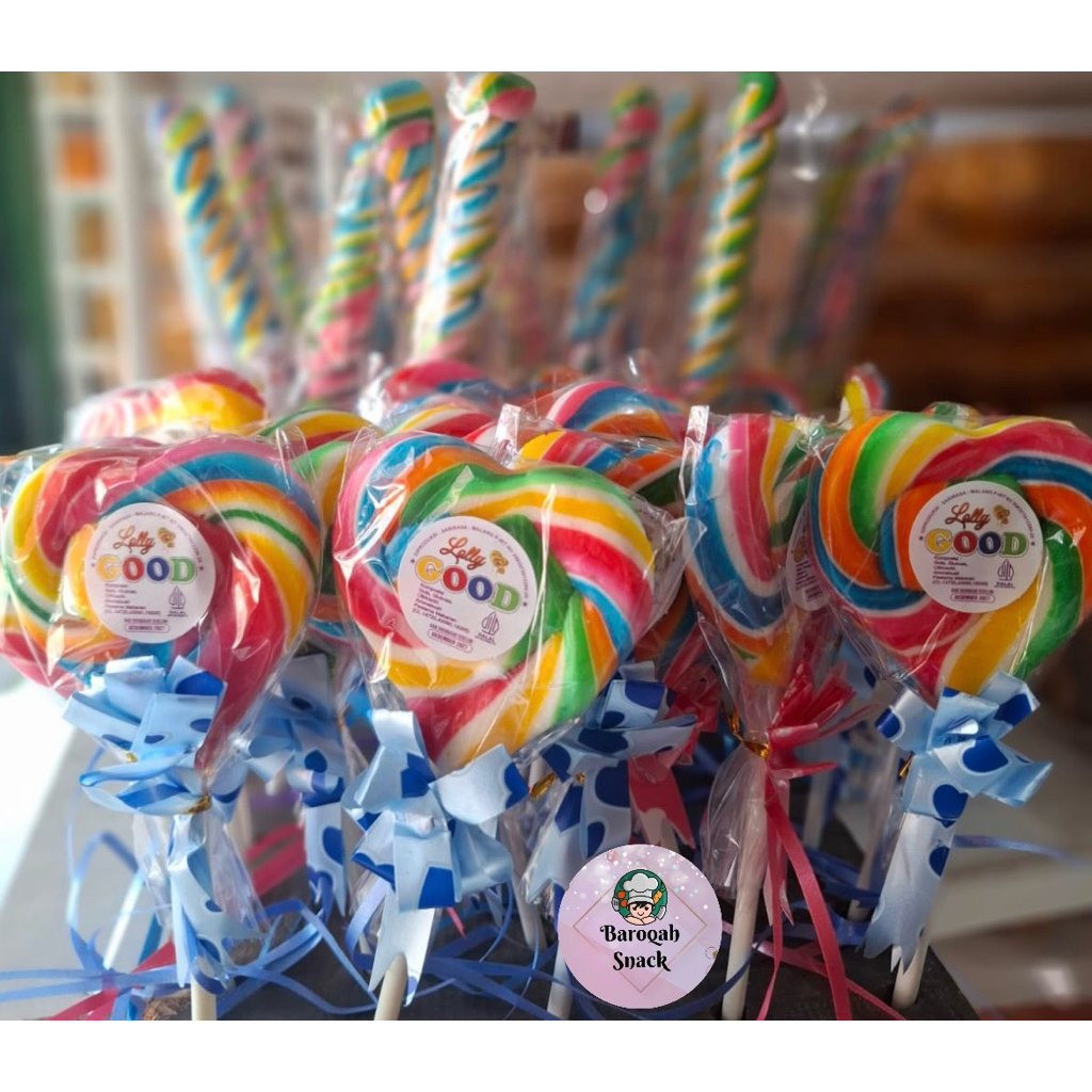 PERMEN LOLIPOP PELANGI 7CM/PERMEN MANIS