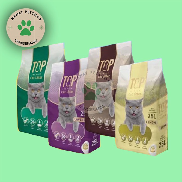 PASIR KUCING TOP 20KG PREMIUM GUMPAL WANGI ( EKSPEDISI )