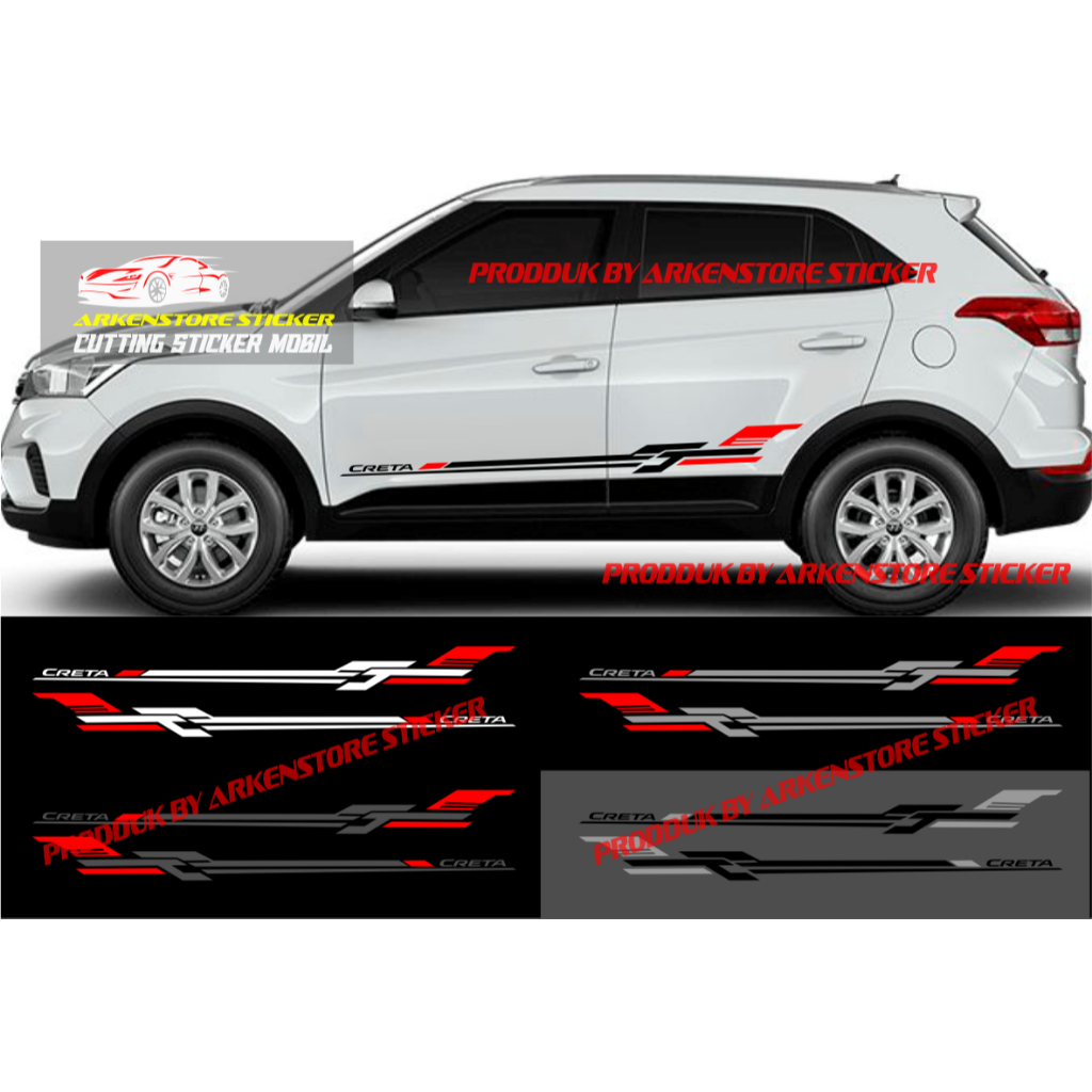 Stiker mobil creta sticker cutting stiker list sporty mobil hyundai creta