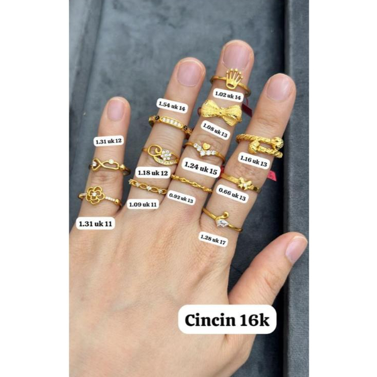 cincin emas model pita elegant emas asli hadiah ulang tahun