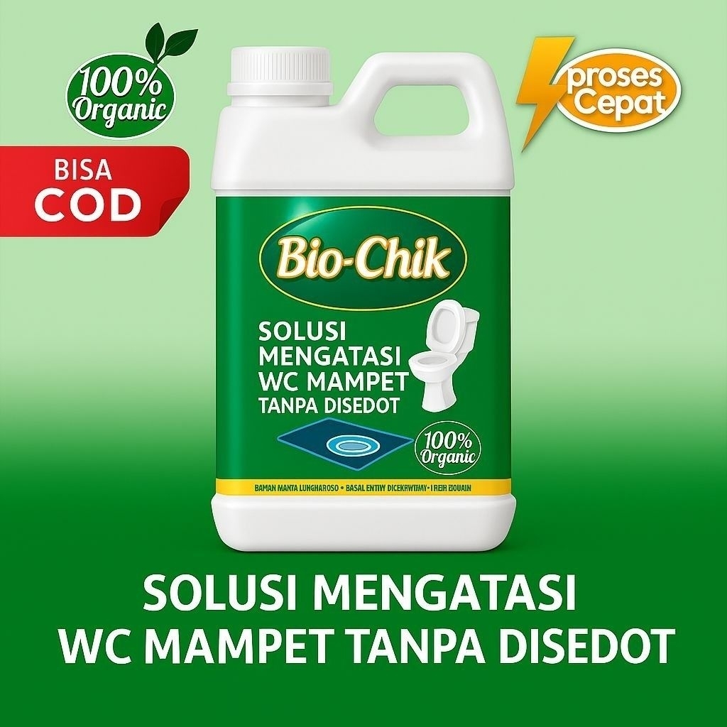 Bio Chik Pengurai Limbah Tinja 1 Liter | Solusi WC Mampet & Saluran Air Tersumbat