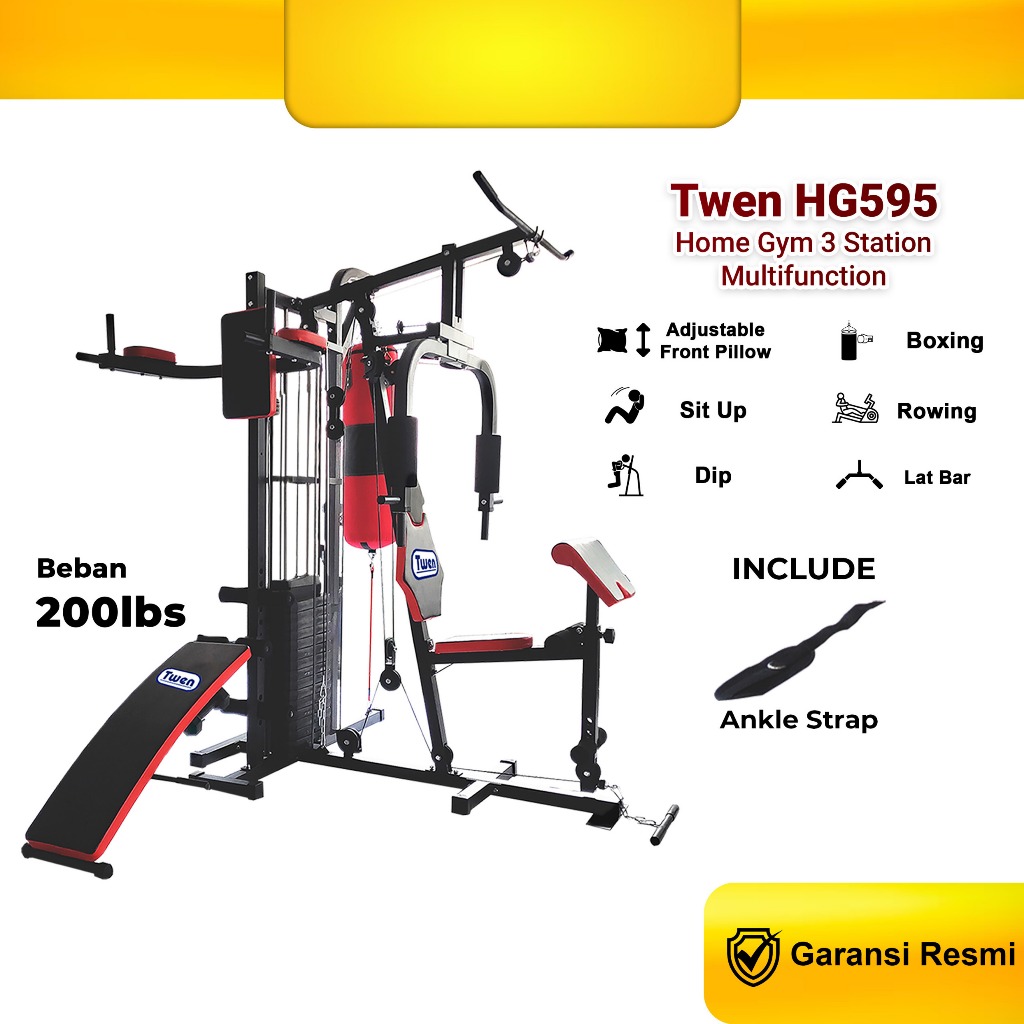 Home Gym Twen HG595 Homegym 3 Sisi Alat Olahraga Alat Gym Set Alat Fitnes
