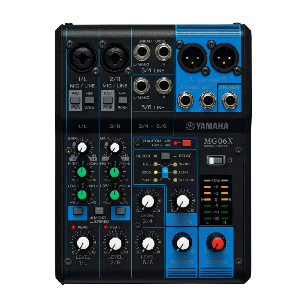 Mixer Yamaha 6 Channel MG06X Original Mixer Yamaha