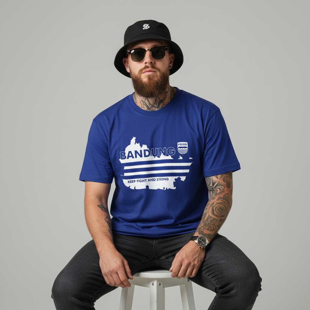 MDLN - KAOS BANDUNG FOOTBALL DEWASA REGULER PREMIUM COTTON COMBED 30s