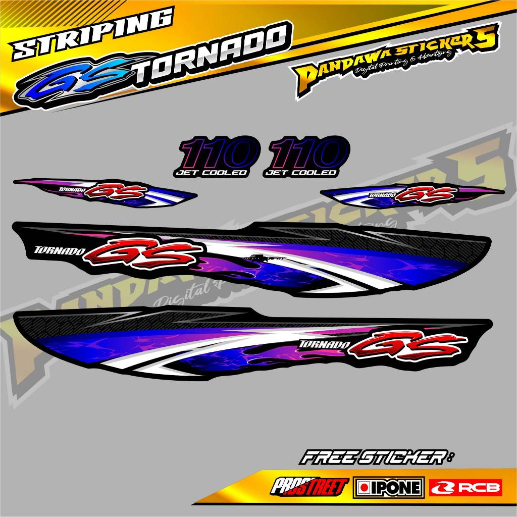 STRIPING VARIASI SUZUKI TORNADO GS / STICKER LIST VARIASI MOTOR TORNADO GS