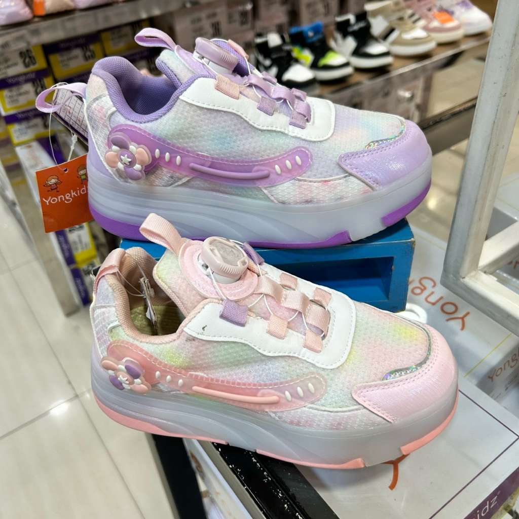 sepatu roda anak cewek LED/lampu YONGKIDZ original