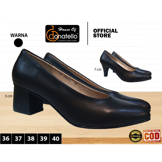 DONATELLO IY Sepatu Formal Formil kulit Kerja Kantor heels kasual Wanita perempuan Original