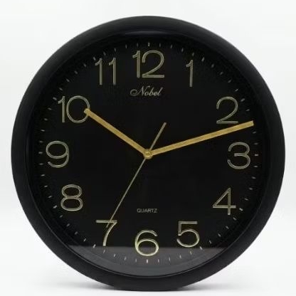 Jam Dinding Nobel Hitam Gold