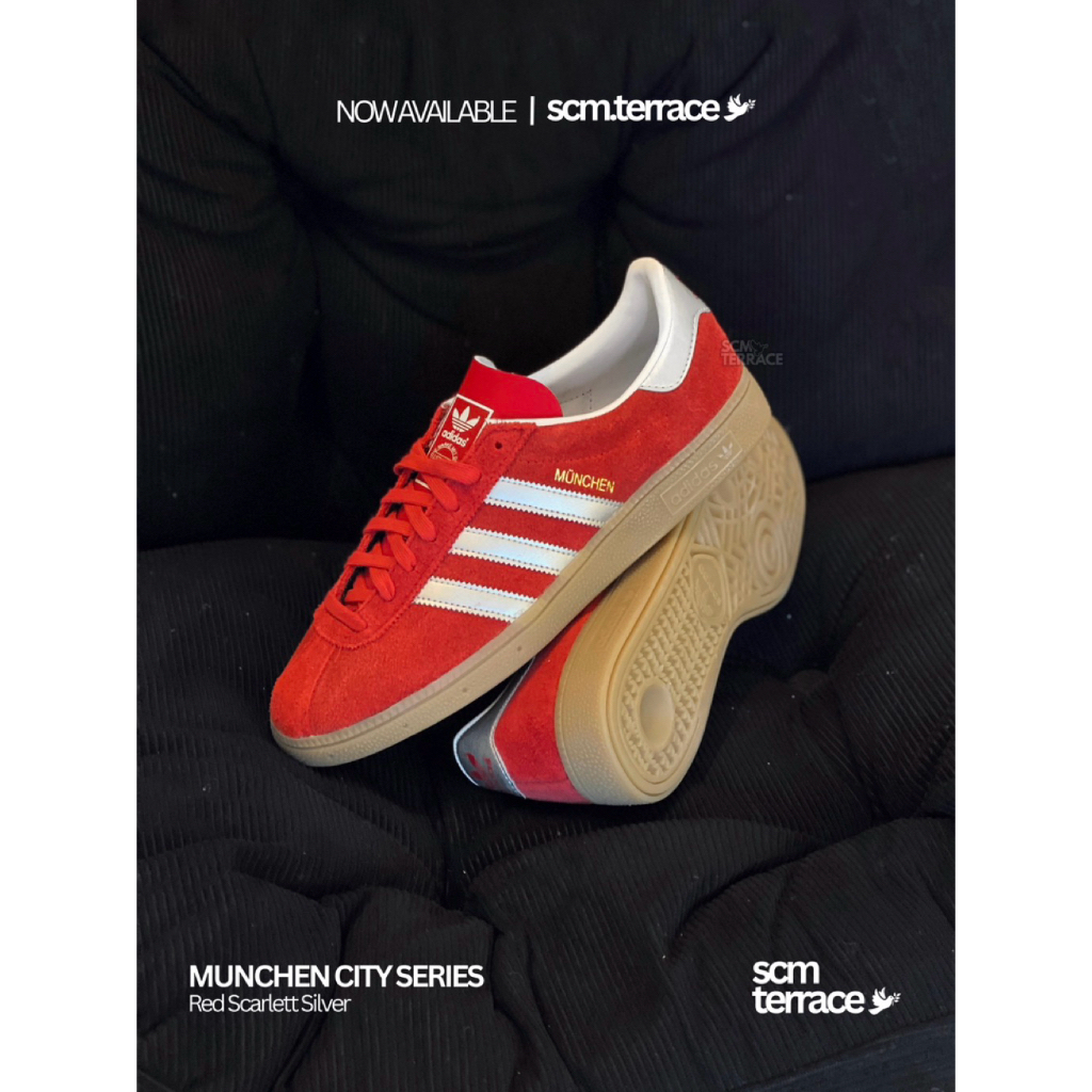 Adidas Munchen Red Scarlett Silver