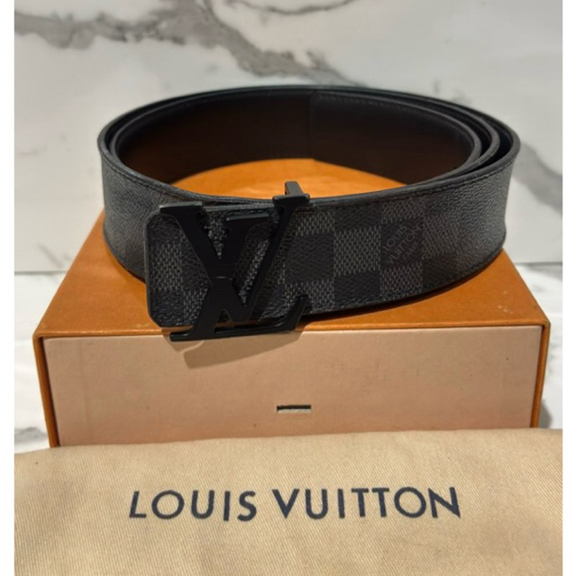 Preloved Louis Vuitton LV Belt Damier - Sabuk Pria Damier Elegan 100% ORIGINAL STORE