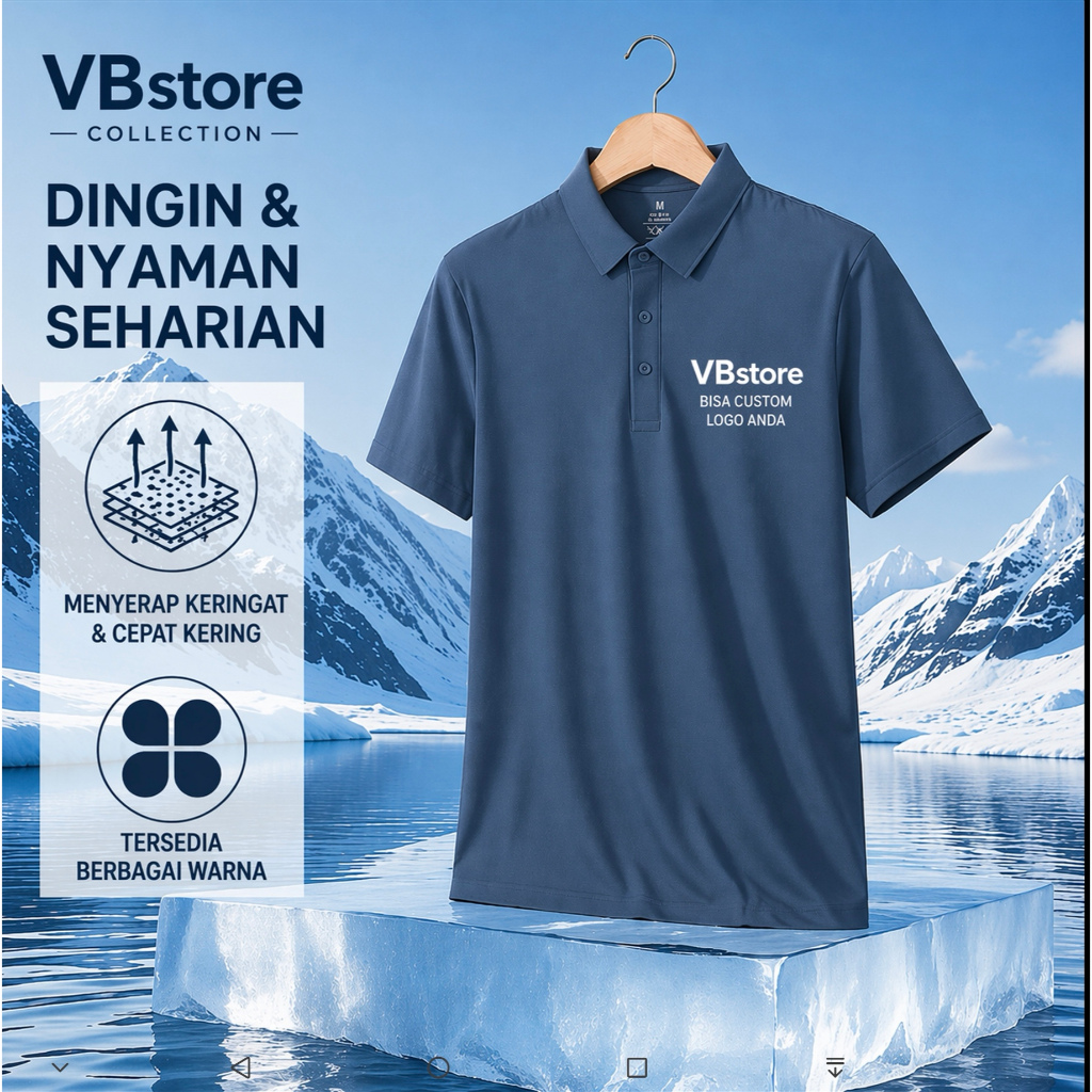 Kaos kerah polo dry fit seamless tanpa jahitan icesilk custom bordir sablon DTF seragam Baju Olahrag