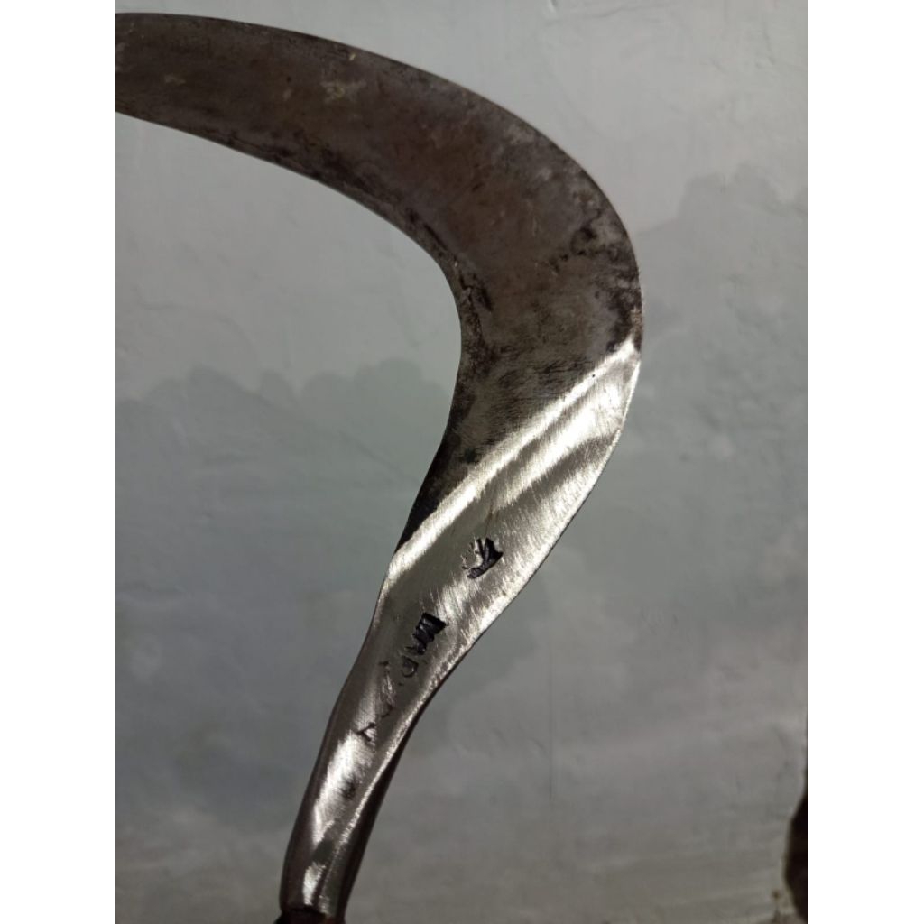 sabit arit marmun asli orisinil bahan bilah baja isen sepuh super tajam