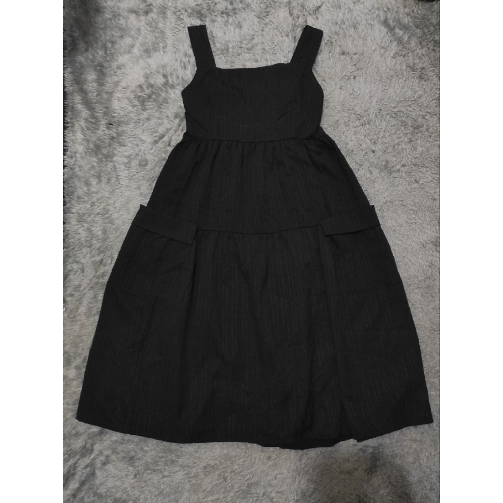 Preloved dress hitam cantik casual formal lolita