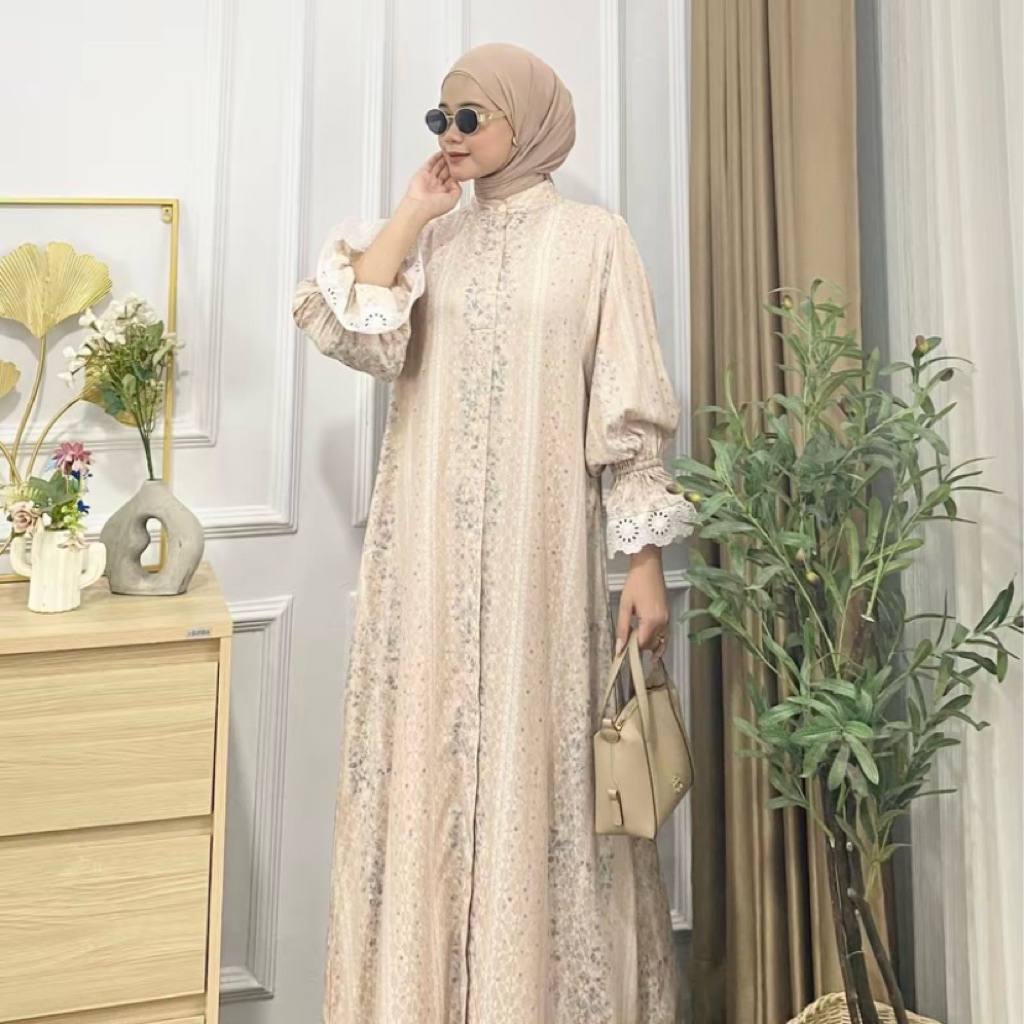 Almira Dress / Gamis Raya Series Bahan Viscose Jaguar