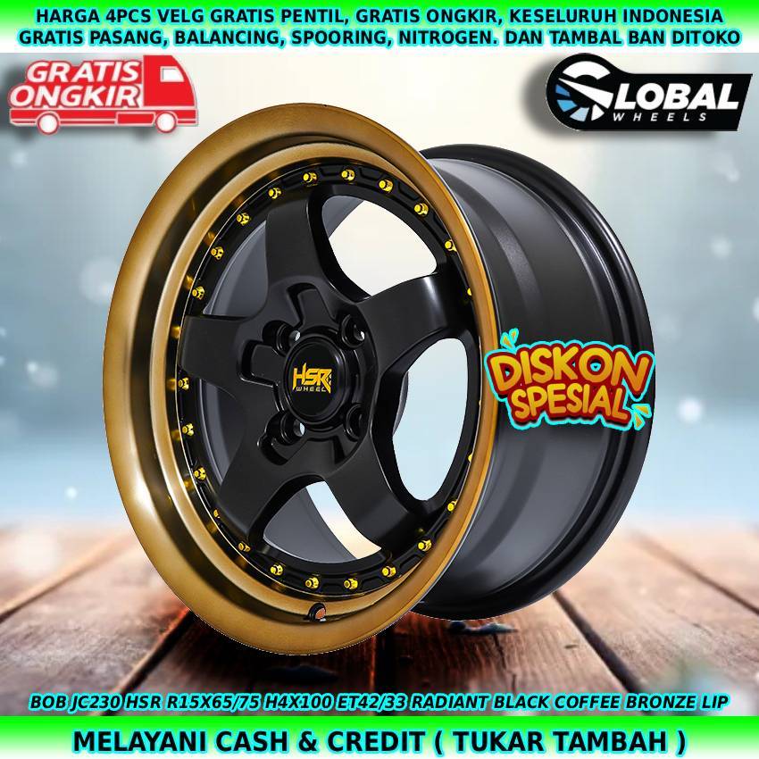 Velg celong R15 rekomendasi untuk mobil Calya| Corolla| Baleno| Esteem| Ignis| dll velg hsr bob R15